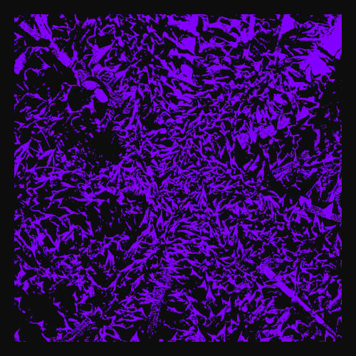 square cover design for unrelease unknown artist. black vector drawing of a thistle on purple background