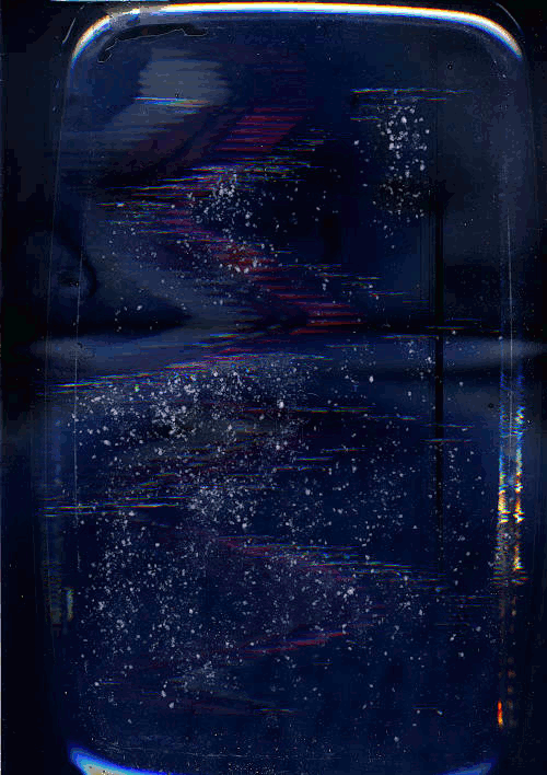 fizzy salt glitch waves slideshow animation of various scans done by adding salt and fizzy powder to the water, blank scans with visible glitch waves