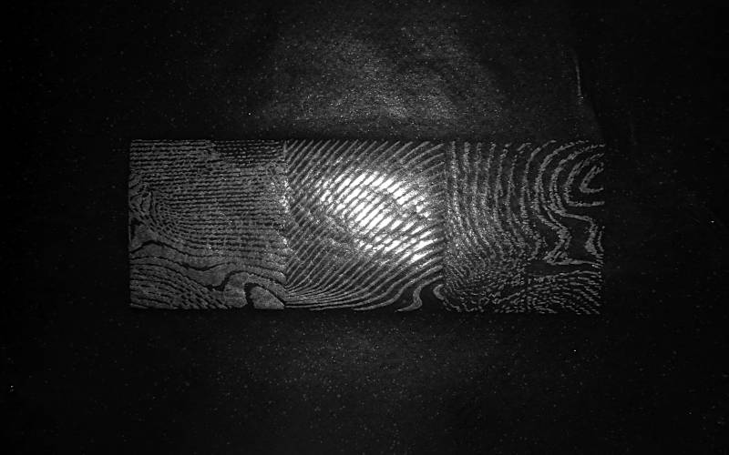 picture of the carbon trace paper with engraved drawing